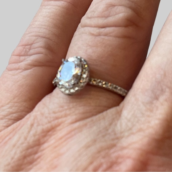 Sterling Wedding Set 3 pieces 2 ct Oval Engagement. So Elegant on you hand! - Picture 3 of 13